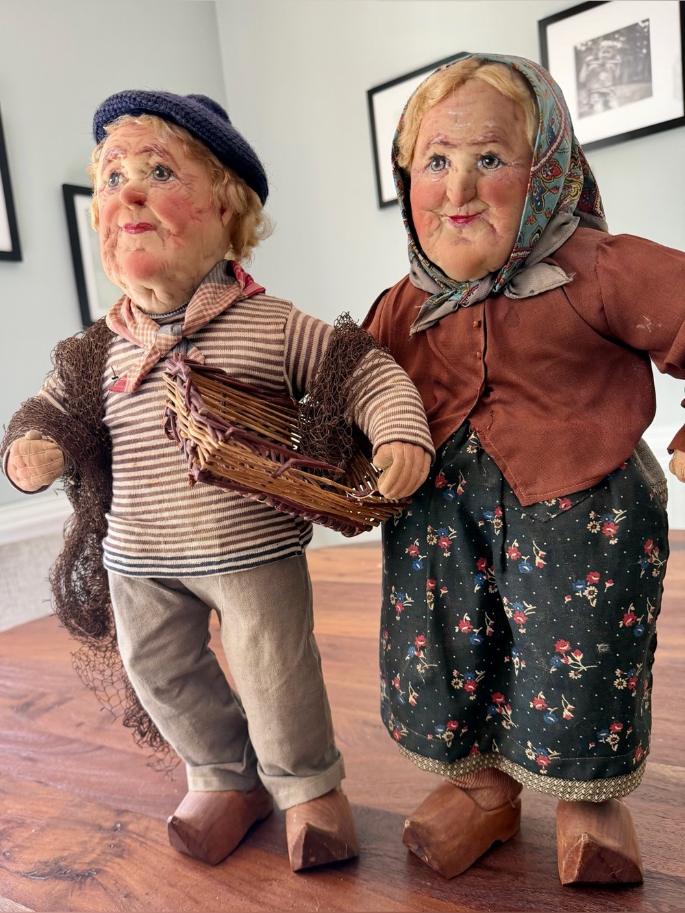YVONNE SPAGGIARI Antique 1920’s Dolls Italian Fisherman Couple Stockingette